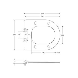 Крышка-сиденье BelBagno дюропласт, soft close, металлическое крепление BB076SC белый