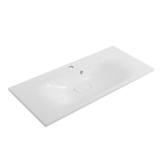 Раковина BelBagno из литьевого мрамора, 1000x450x142, BB1000/450-LV-MR-FT белый