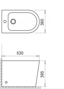 Биде напольное BelBagno Flay-R BB1003B
