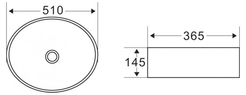 Раковина накладная BelBagno 51см белая BB1049