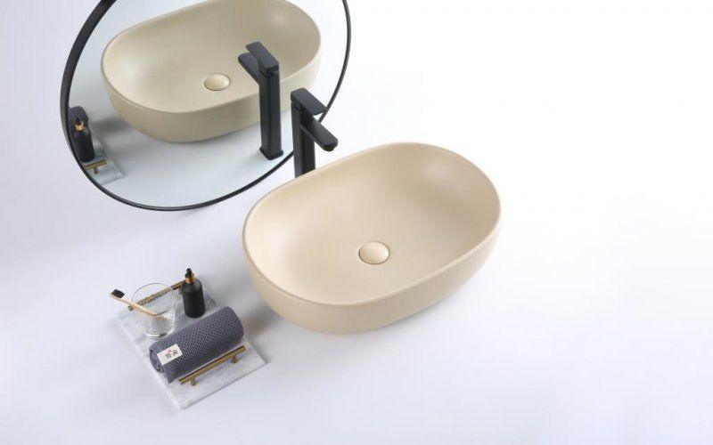 Раковина накладная BelBagno 60см бежевая BB1084-H316
