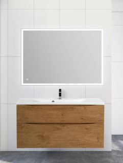 База под раковину BelBagno подвесная с двумя выкатными ящиками, Rovere Nature, 1100x450x600, MARINO-H60-1100-2C-SO-RN-P дуб натуральный