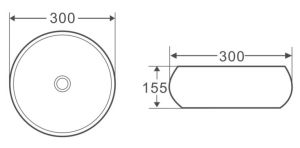 Раковина накладная BelBagno 30см белая BB1114