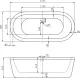 Акриловая ванна BelBagno BB12-1775 180x80 см, отдельностоящая, белая, овальная Акриловая ванна BelBagno BB12-1775 180x80 см, отдельностоящая, белая, овальная