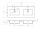 Раковина керамическая BelBagno с двумя чашами BB1200-2-ETL, 1210x460x175 белый