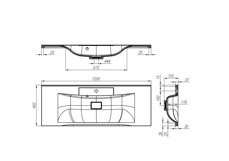 Раковина BelBagno из искусственного мрамора 120см BB1200/450-LV-MR-PR Раковина BelBagno из искусственного мрамора 120см BB1200/450-LV-MR-PR