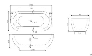 Акриловая ванна BelBagno BB13-1700 Акриловая ванна BelBagno BB13-1700