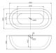 Акриловая ванна BelBagno BB13-1800 180x85 см, отдельностоящая, белая, овальная