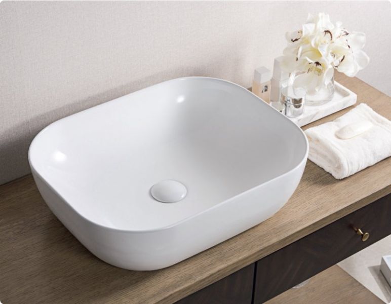 Раковина накладная BelBagno 50см белая BB1302