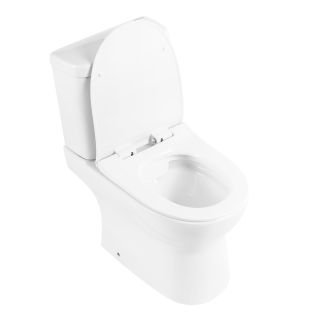 Чаша безободкового унитаза BelBagno с сиденьем дюропласт soft close, P-trap, BB130CPR/SC белый