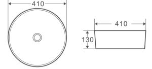 Раковина накладная BelBagno 41см чёрная BB1315-H301