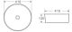 Раковина накладная BelBagno 41см серая BB1315-H311