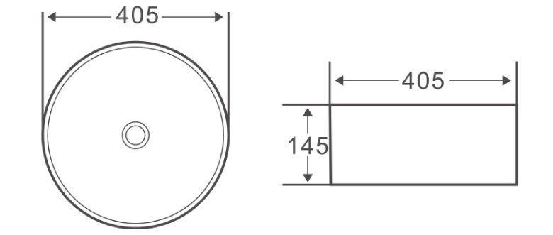 Раковина накладная BelBagno 40см белая BB1342H300