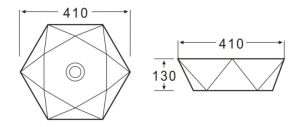 Раковина накладная BelBagno 41см белая BB1344A