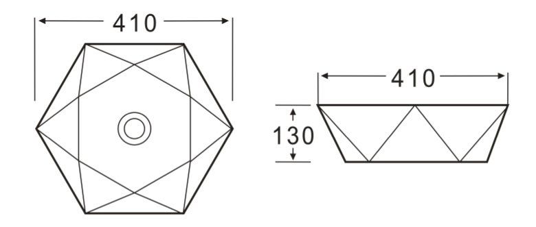 Раковина накладная BelBagno 41см белая BB1344A