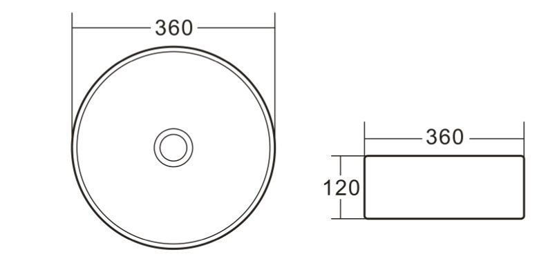 Раковина накладная BelBagno 36см белая BB1357