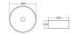 Раковина накладная BelBagno 36см белая BB1357