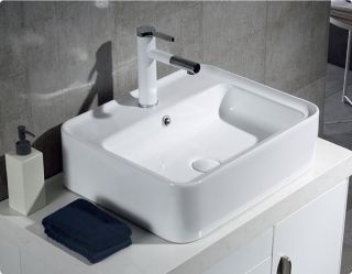 Раковина накладная BelBagno 52см белая BB1367