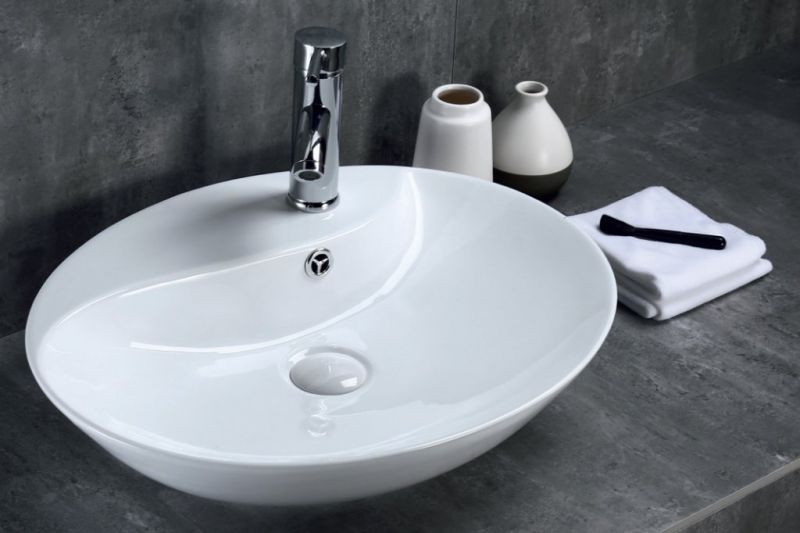 Раковина накладная BelBagno 55см белая BB1370