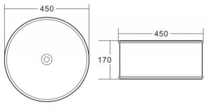 Раковина накладная BelBagno 45см белая BB1383