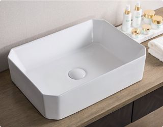 Раковина накладная BelBagno 49см белая BB1386