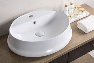 Раковина накладная BelBagno 57см белая BB1399