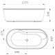 Акриловая ванна BelBagno отдельностоящая, белая 178x84 BB14-K