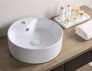 Раковина накладная BelBagno 37см белая BB1400