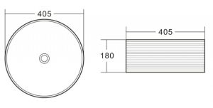 Раковина накладная BelBagno 40см белая BB1406
