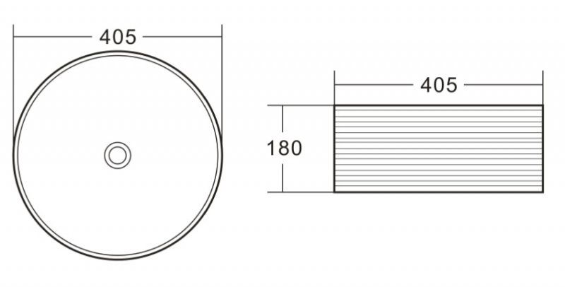 Раковина накладная BelBagno 40см белая BB1406