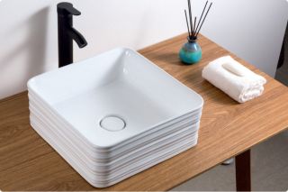 Раковина накладная BelBagno 38см белая BB1407