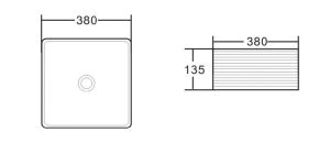 Раковина накладная BelBagno 38см белая BB1407