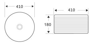 Раковина накладная BelBagno 41см белая BB1420