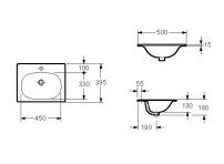 Раковина керамическая BelBagno 500x395x180 BB1923-500 белый