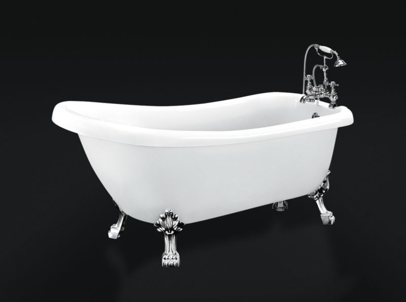 Акриловая ванна BelBagno BB20-1700 с ножками и сливом-переливом