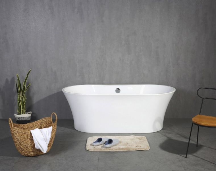 Акриловая ванна BelBagno отдельностоящая, белая BB201-1500-800