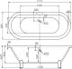 Акриловая ванна BelBagno отдельностоящая, белая 177x80 BB21