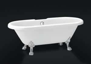 Акриловая ванна BelBagno BB21 с ножками и сливом-переливом