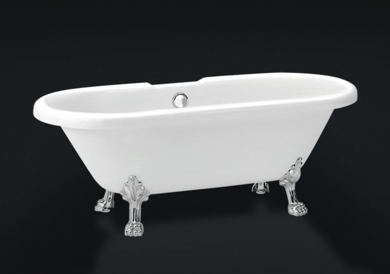 Акриловая ванна BelBagno BB21 с ножками и сливом-переливом