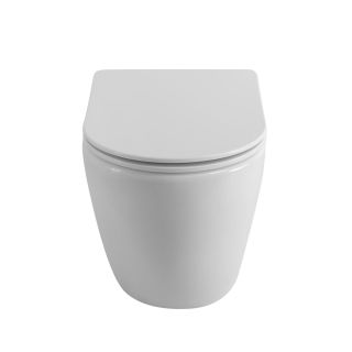 Унитаз приставной BelBagno безободковый с сиденьем дюропласт soft close, BB2141CB-TOR/SC белый