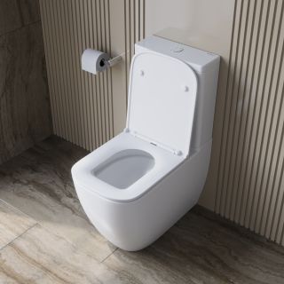 Унитаз-компакт безободковый BelBagno SFERA-TOR BB2141CP-TOR/SC/BB2141T белый