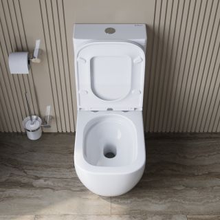 Унитаз-компакт безободковый BelBagno SFERA-TOR BB2141CP-TOR/SC/BB2141T белый