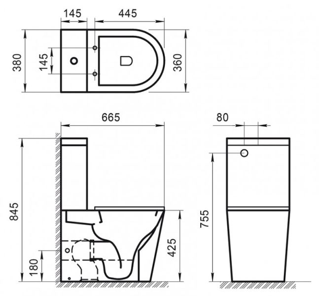 Чаша напольного унитаза BelBagno Sfera-R BB2141CPR