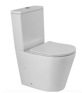 Чаша унитаза BelBagno безободкового со смывом "Торнадо" с сиденьем дюропласт soft close, P-trap,  BB2149CP-TOR/SC белый