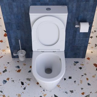 Унитаз-компакт BelBagno безободковый BelBagno FLAY-TOR BB2149CP-TOR/SC/BB2149T белый