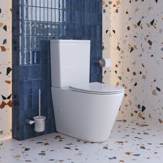 Унитаз-компакт BelBagno безободковый BelBagno FLAY-TOR BB2149CP-TOR/SC/BB2149T белый