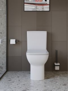 Унитаз-компакт BelBagno со смывом "Торнадо", с сиденьем дюропласт soft close, P-trap, BB2803CP/T-TOR/SC белый