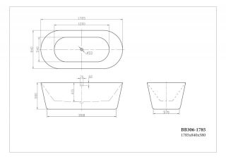 Акриловая ванна BelBagno отдельностоящая, белая 178x84 BB306-1785 Акриловая ванна BelBagno отдельностоящая, белая 178x84 BB306-1785