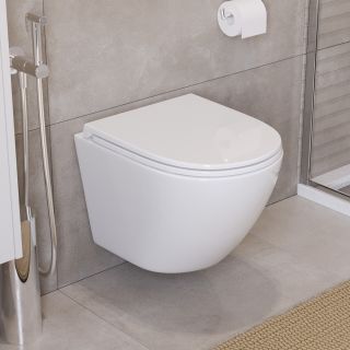 Чаша унитаза BelBagno подвесного c креплением и сиденьем дюропласт soft close BB3105CHR/SC белый