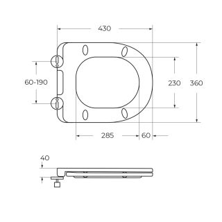 Чаша унитаза BelBagno подвесного c креплением и сиденьем дюропласт soft close BB3105CHR/SC белый